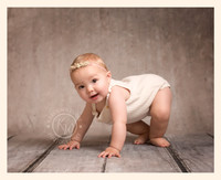 Cute crawling baby